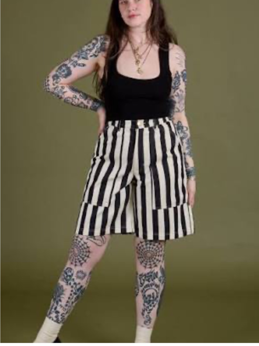 NWOT Big Bud Press Longline Work Shorts in Fudgsicle Stripe